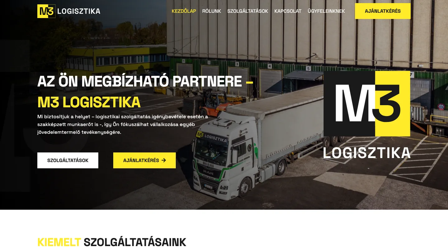 M3 Logisztika - Webbranding via